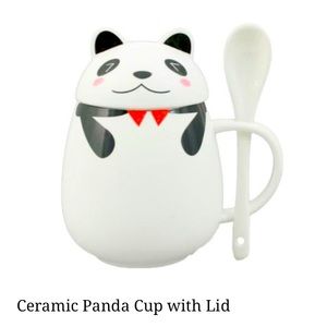 Panda cup w/ lid 🐼